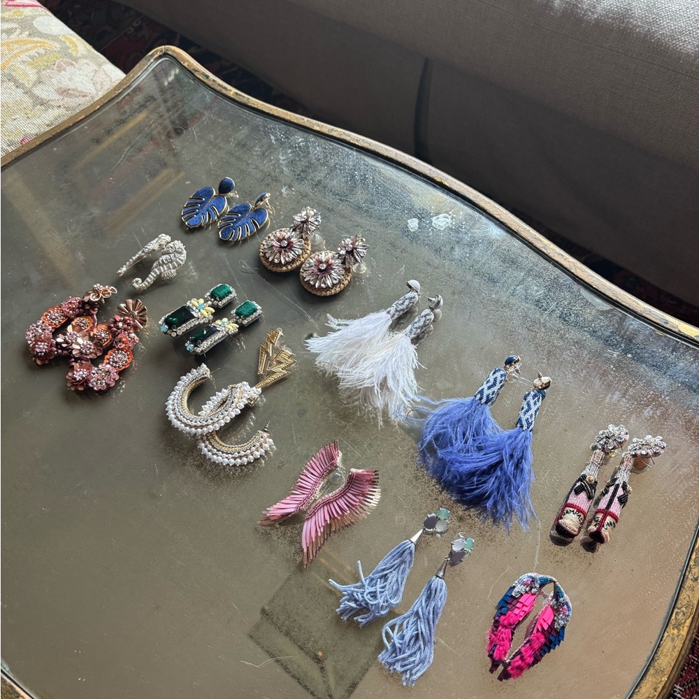 Elegant Multicolor Statement Earrings Set